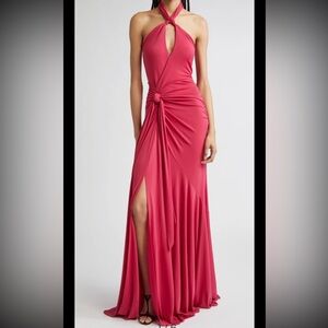 Cinq a Sept - Halter Maxi Dress with Knot Detail